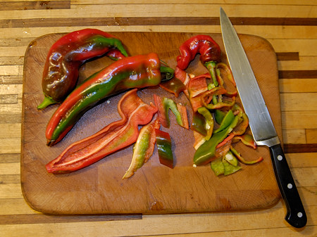 Chopping Peppers